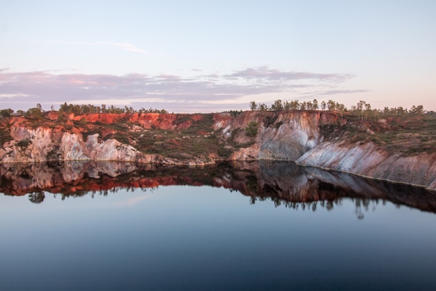 Photo abandoned old copper extraction mine