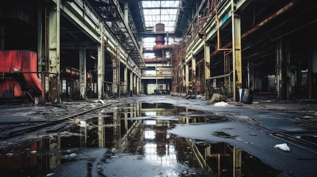 Photo abandoned old factory