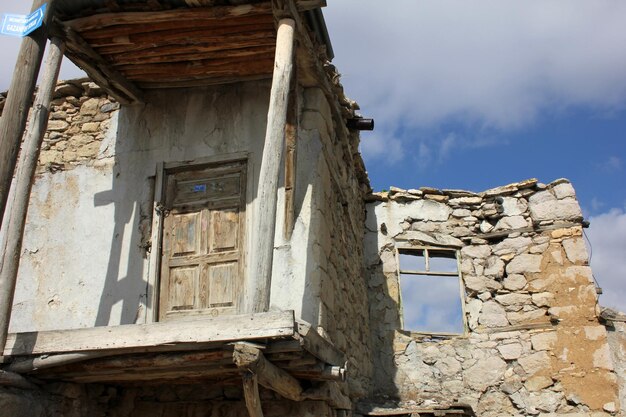 abandoned old stone house