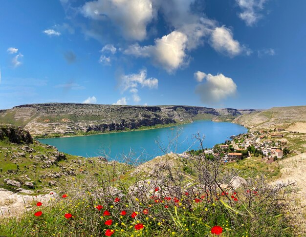 Photo abandoned old town view in halfeti town of sanliurfa province