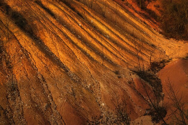 Abandoned openpit bauxite mine