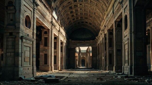 Photo abandoned roman buildings