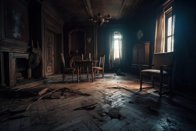 Abandoned room Generate Ai