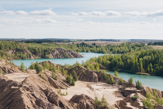 Abandoned sand quarry to the blue lake