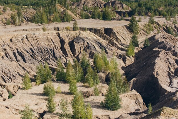 Abandoned sand quarry to the blue lake