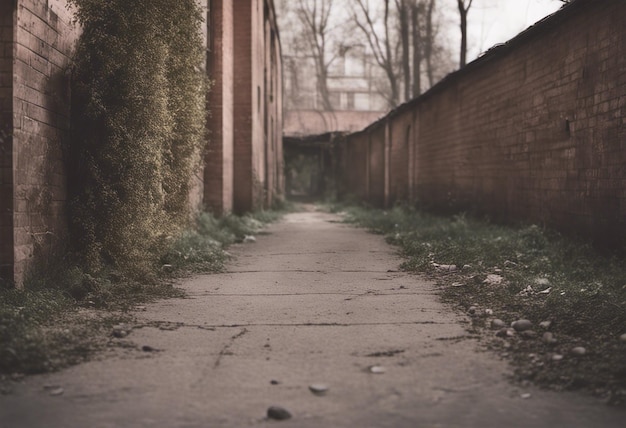 Фото Заброшенная улица в старом городе