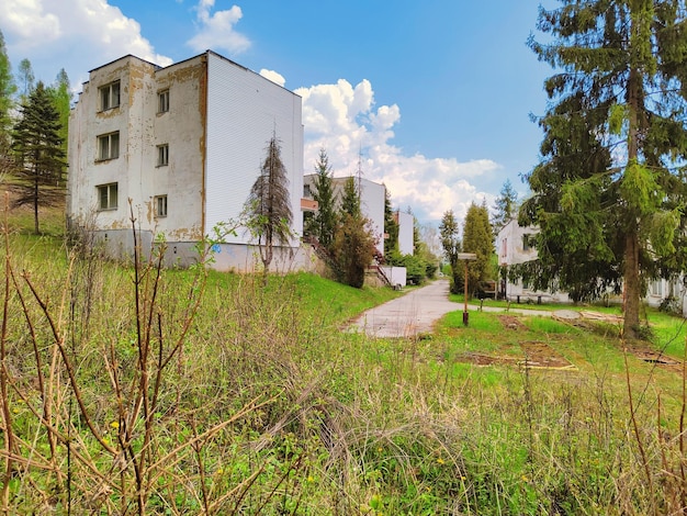 Abandoned tourist hotel Tesla DomasaValkov Slovakia