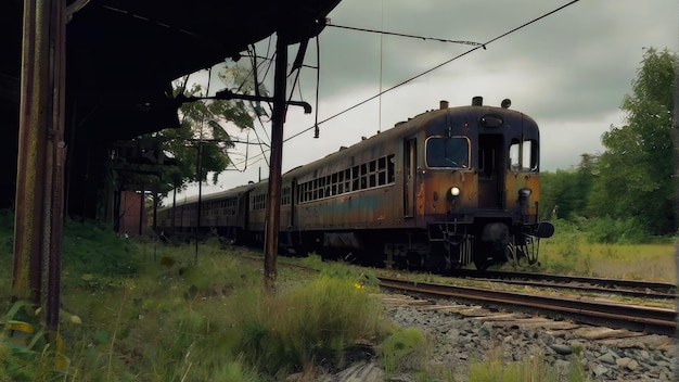 abandoned train