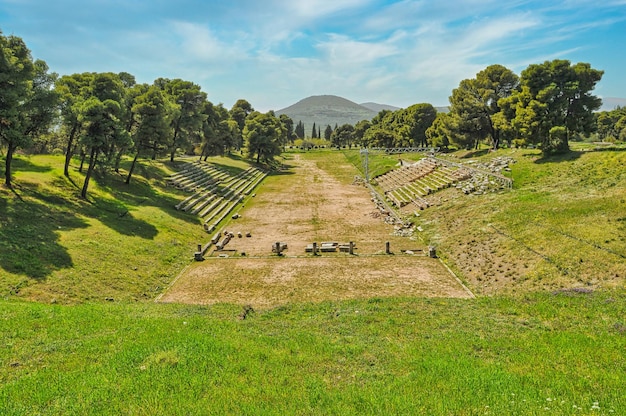 Abaton of Epidaurus at the sanctuary in Greece