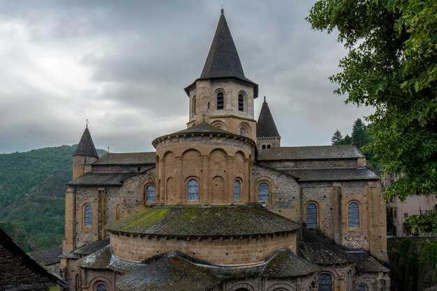 Photo abbey of saintfoy at conques france