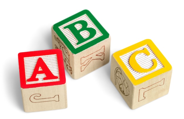 Premium Photo  Abc blocks isolated