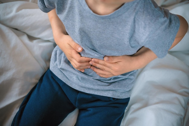 Abdominal pain in a child The child was poisoned