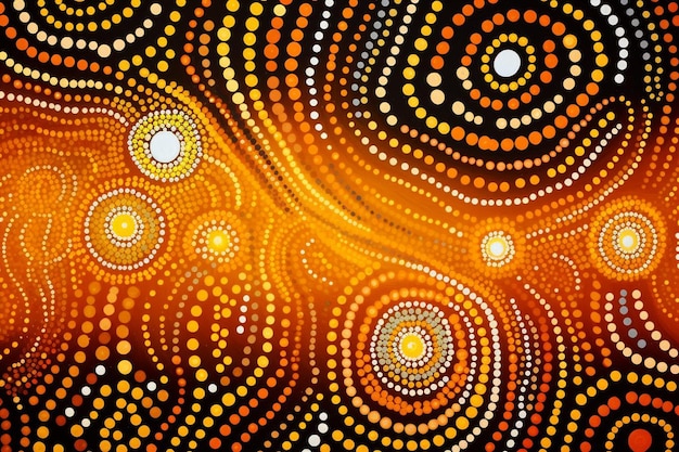 Aboriginal dot painting background