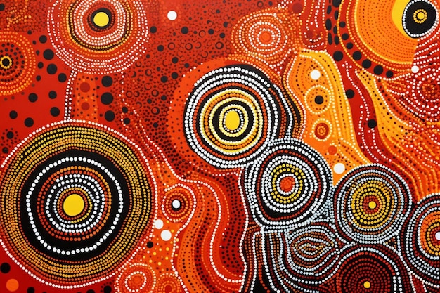 Aboriginal dot painting with modern flair