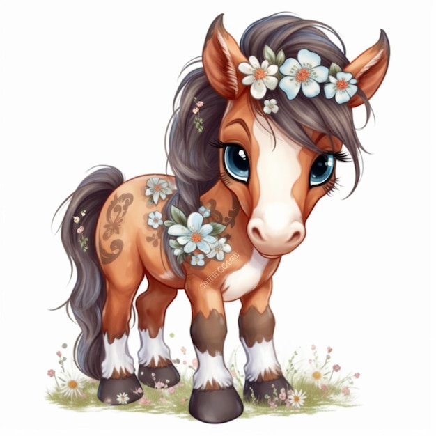 About Cute Baby Horse Sublimation Clipart