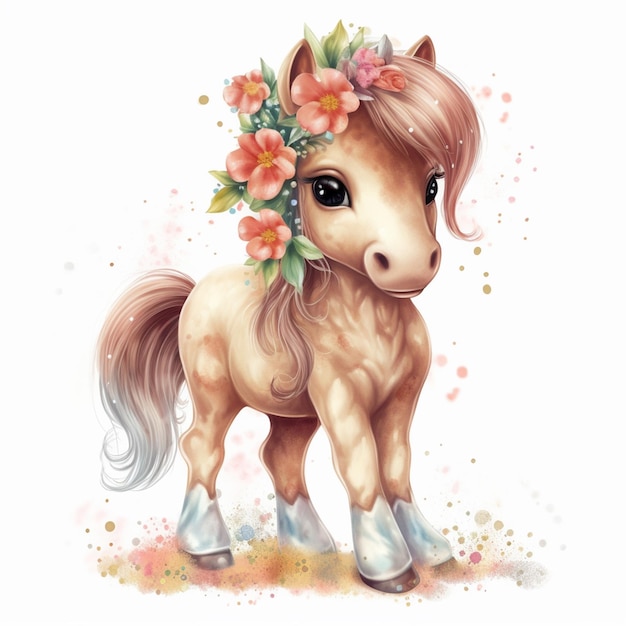 About Cute Baby Horse Sublimation Clipart