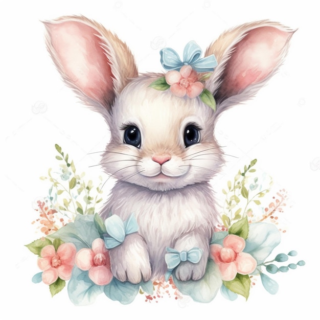 Photo about cute baby rabbit sublimation clipart