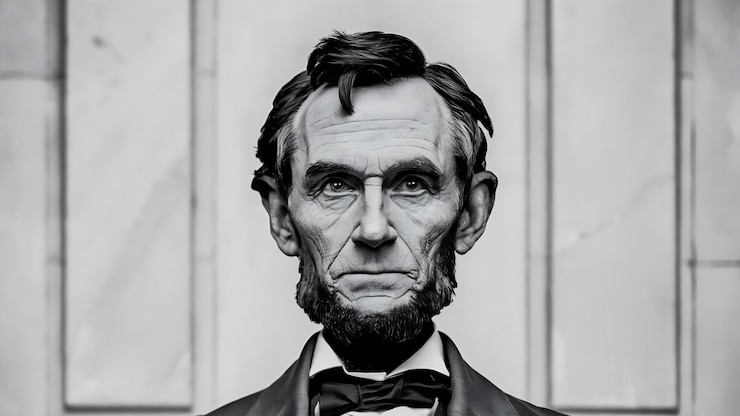 Photo abraham lincoln portrait isolated on white background
