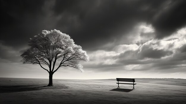 Photo absence a poetic black and white landscape of bereavement