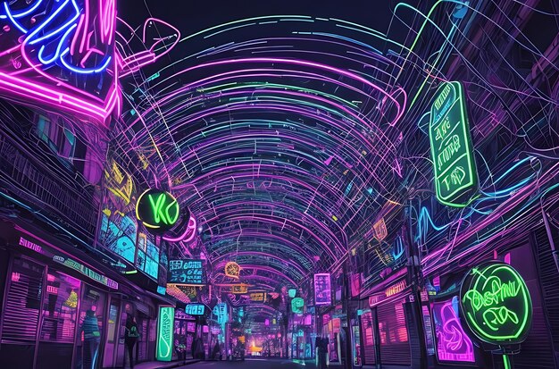 Foto realtà assoluta v16 aurora del neone