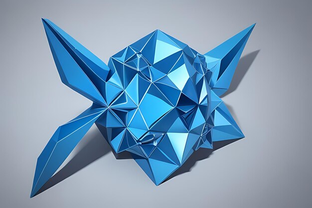 Photo absolute_reality_v16_polygonal_elegance_in_blue