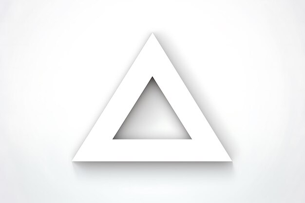 Photo abstrac triangle white background in paper style