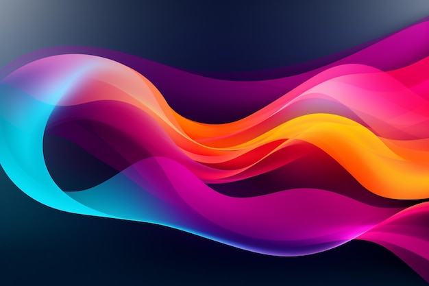 Photo abstrac wave background colorful