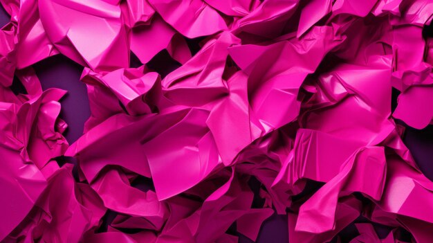 Photo abstract 2d rendering of pink torn paper on purple background