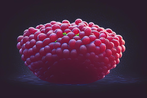 abstract 3 d render of the red spheres