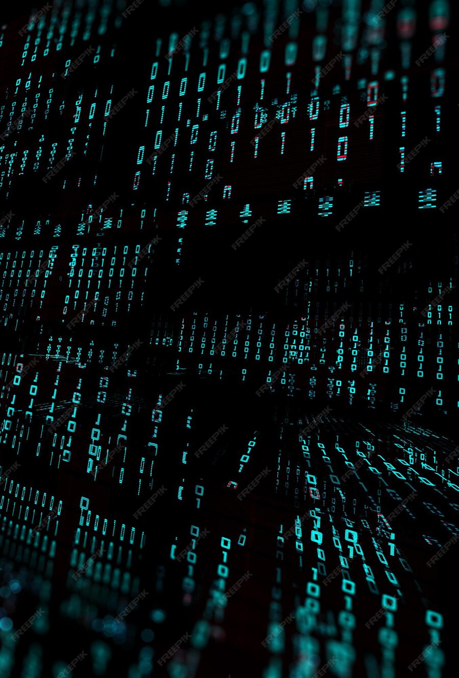 Premium Photo | Abstract 3d background.binary language.matrix concept ...