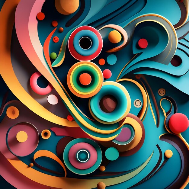 Abstract 3d background digital painting artwork