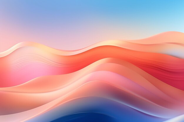 アブストラクト 3D 背景の波線 桃色の色彩 グラディエント