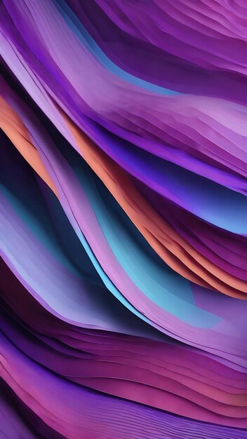 Abstract 3d background with blue and violet striped wavy lines