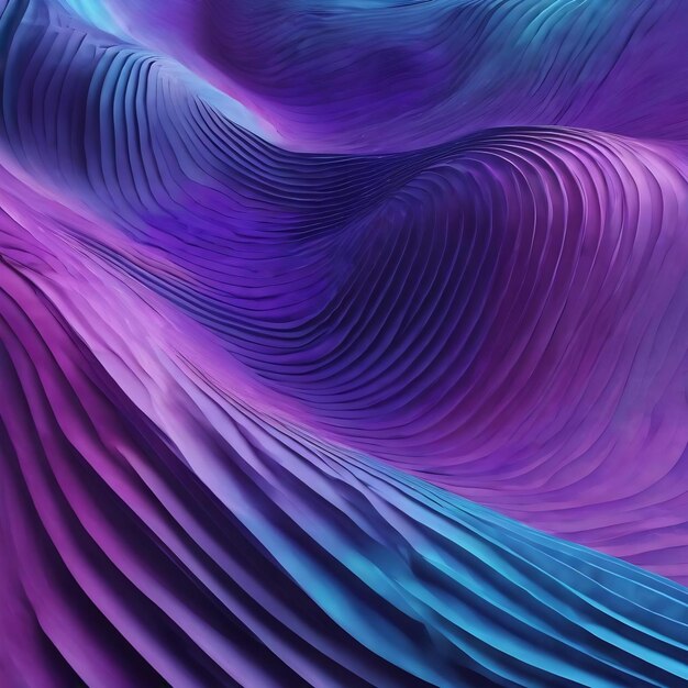 Abstract 3d background with blue and violet striped wavy lines