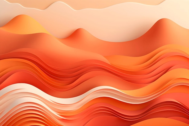 абстрактный 3d фон с цветами в стиле светло-оранжевого и светло-бежевого