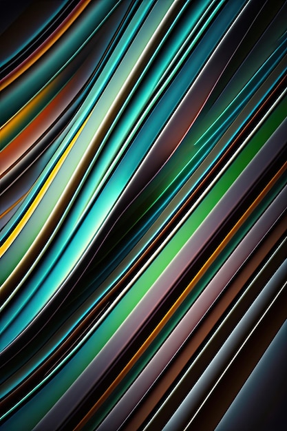 Abstract 3D Background with Stripes