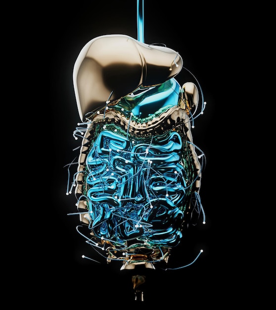 Abstract 3D-beeld van de darmfysiologie