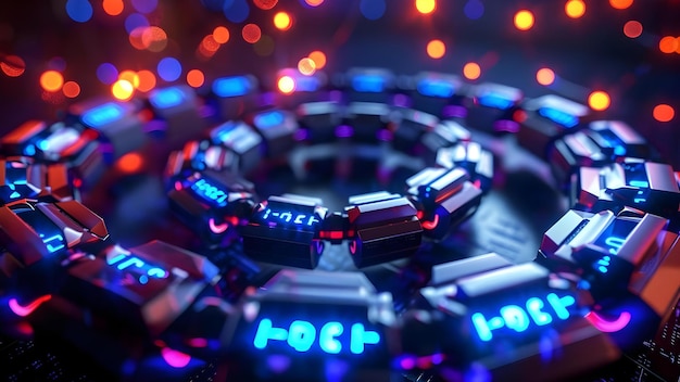 abstract 3d binary code loop conveys modern technology data network complexity concept technology data network binary code abstract design 3d animation