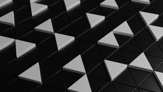 抽象的な3 d黒と白の三角形の背景