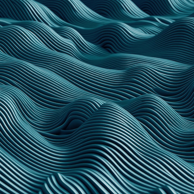 Photo abstract 3d blue waves background