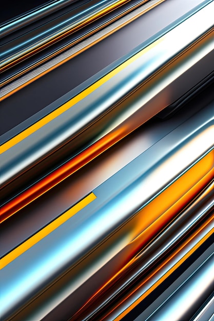 Abstract 3D Chrome Background