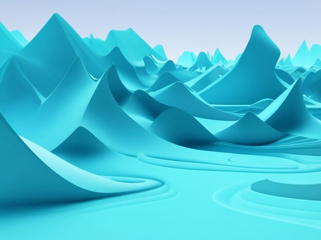 Abstract 3D-concept voor landschapsgegevensvisualisatie