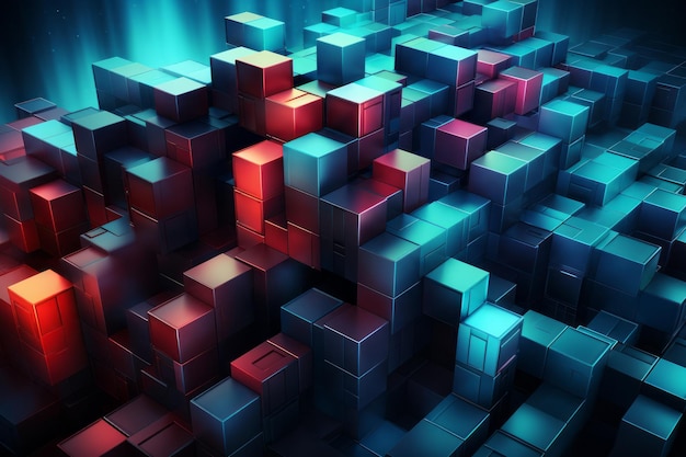 Premium AI Image | abstract 3d cube wallpapers hd wallpapers