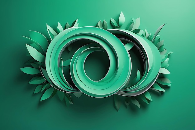 Abstract 3d design against green background