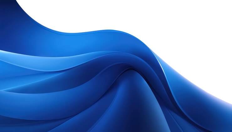 Photo abstract 3d design background with blue wavy shapes