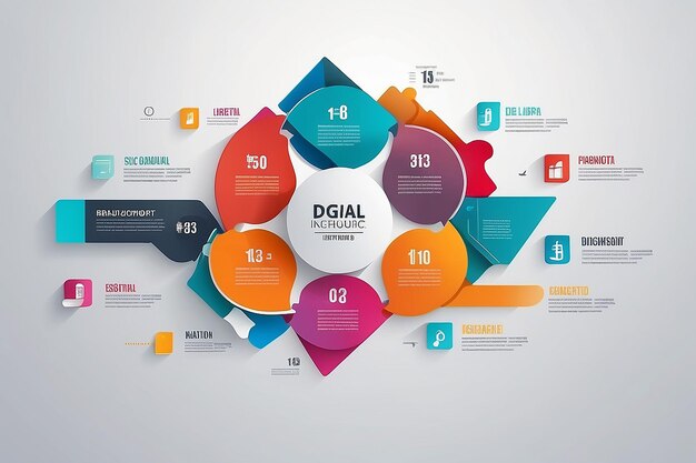 Abstract 3D digitale illustratie Infographic Vector illustratie kan worden gebruikt voor workflow lay-out diagram nummer opties webontwerp