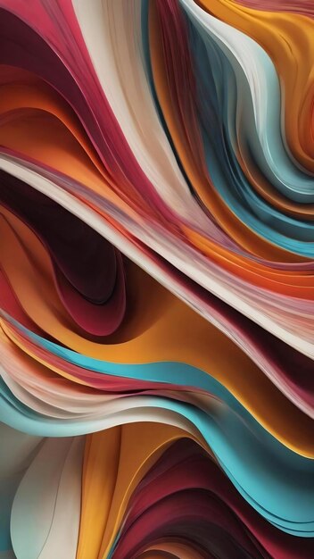 Abstract 3d flowing curves background design