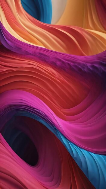 Abstract 3d flowing curves background design