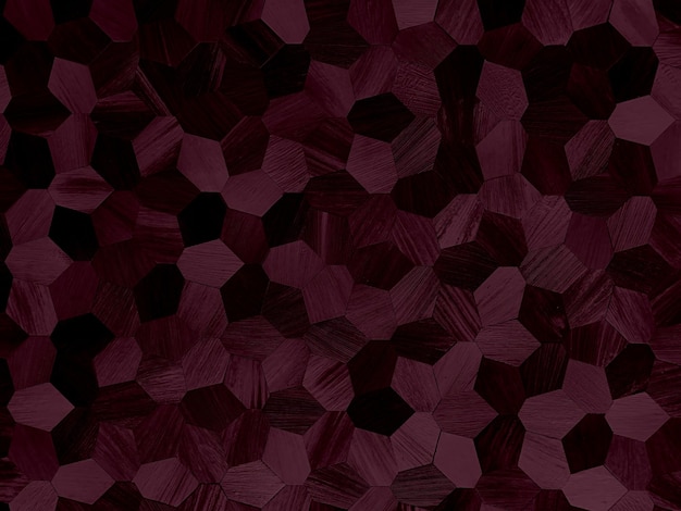 Abstract 3d geometric background design Dark Art Deco Red Color