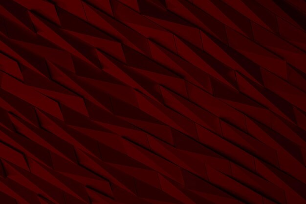 Abstract 3d geometric background design Dark Red Color